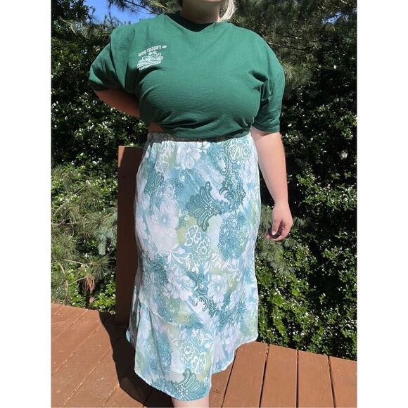 Watercolor Slip Skirt Plus Size - Picture 1 of 6